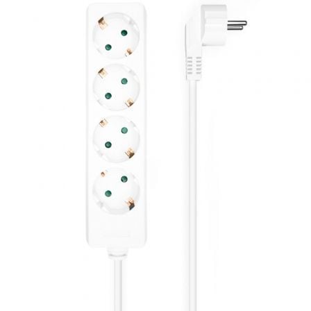 Regleta Aisens A154-0533/ 4 Tomas de Corriente/ Cable 1.4m/ Blanco_0