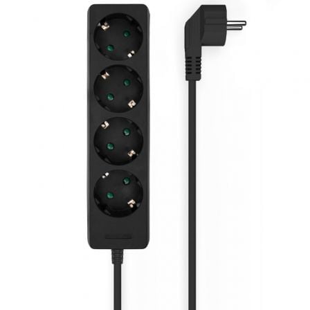 Regleta Aisens A154-0534/ 4 Tomas de Corriente/ Cable 1.4m/ Negro_0