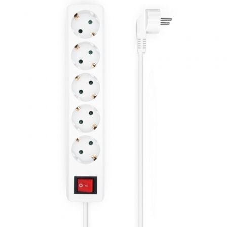 Regleta con Interruptor Aisens A154-0651/ 5 Tomas de Corriente/ Cable 1.4m/ Blanco_0