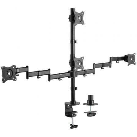Soporte de Mesa para 4 Monitores y TV Aisens DT27TSR-379/ Giratorio/ Inclinable/ hasta 8kg_0
