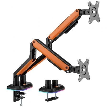 Suporte Gaming AISENS DT32TSR-251 / Para 2 Monitores e TV / Até 9kg / Preto