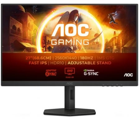 Monitor Gaming AOC Q27G4XF 27"/ QHD/ 0.5ms/ 180Hz/ IPS/ Regulable en altura/ Negro_0