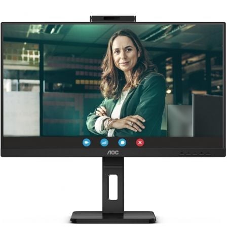Monitor AOC Q27P3CW / 27' / QHD / Webcam / Regulável em altura / Preto
