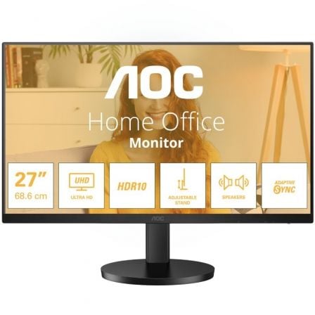 Monitor AOC U27B3AF / 27" / 4K / Multimedia / Regulável em altura / Preto