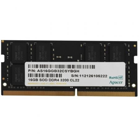 Memoria RAM Apacer ES.16G21.GSH 16GB/ DDR4/ 3200MHz/ 1.2V/ CL22/ SODIMM_0