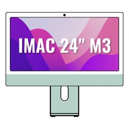 Apple iMac 24" Retina 4,5K / M3 8-Core CPU/ 8Gb/ 256Gb SSD/ 10-Core GPU/ Verde_0