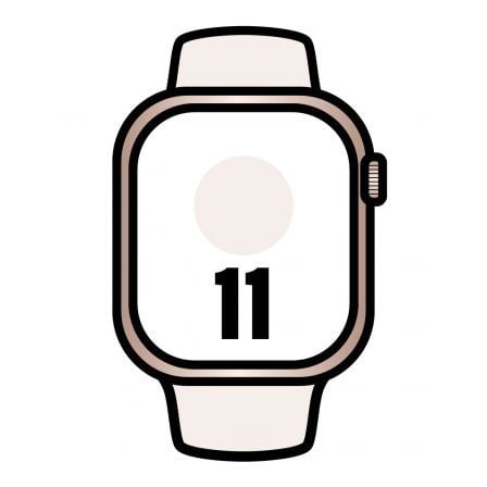 Relógio Apple Série 11 GPS + Cellular / Ouro Rosa / Cinturino Sport Rosa Fard / 0195950469707_0