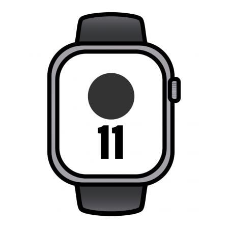 Relógio Apple Série 11 GPS + Cellular 46mm Alumínio cinza sideral / Cinturão sport preto / 0195950476613_0