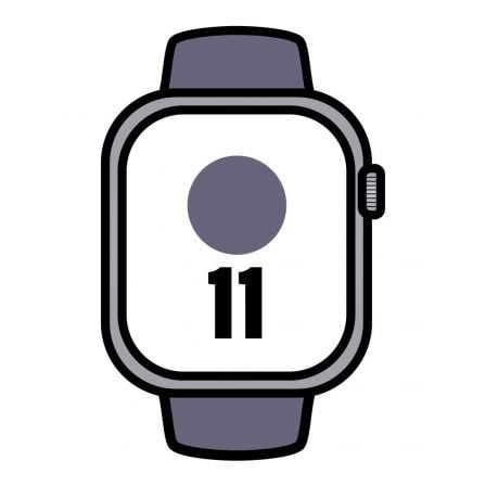 Watch Apple / Alumínio Argento / Cinturino Sport Viola Nebbia 46mm_0