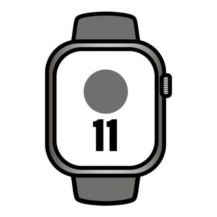 Apple Watch Series 11/ GPS/ Cellular/ 46mm/ Titanio Natural/ Correa Deportiva Gris Piedra S/M_0