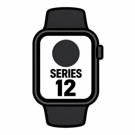 Apple Watch Series 12/ GPS/ 46mm/ Negro/ Correa Deportiva Negra (M/L)_0
