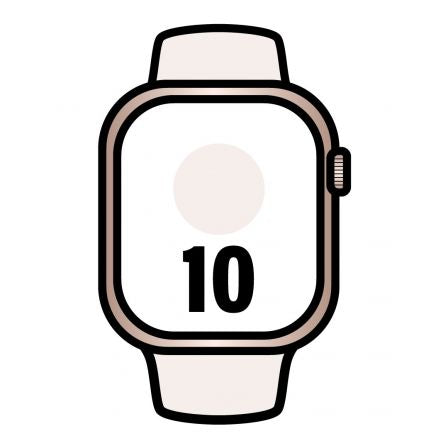 Apple Watch Series 10/ GPS/ 42mm/ Caja de Aluminio Oro Rosa / Correa Deportiva Rosa Rubor M/L_0