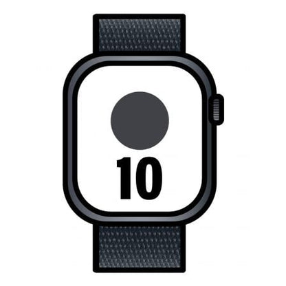 Apple Watch Series 10/ GPS/ 46mm/ Caja de Aluminio Negro Azabache / Correa Loop Deportiva Tinta_0