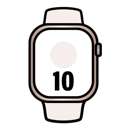 Apple Watch Series 10/ GPS/ 46mm/ Caja de Aluminio Oro Rosa / Correa Deportiva Rosa Rubor S/M_0