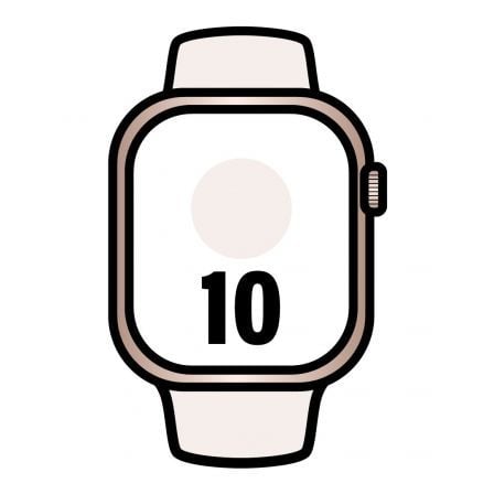 Apple Watch Series 10/ GPS/ 46mm/ Caja de Aluminio Oro Rosa / Correa Deportiva Rosa Rubor M/L_0