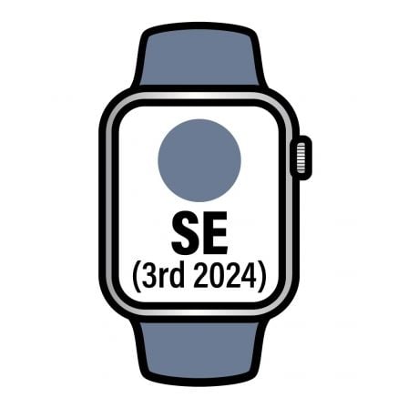 Apple Watch SE 3rd V2/ GPS/ 40mm/ Caja de Aluminio/ Correa Deportiva Azul Denim M/L_0