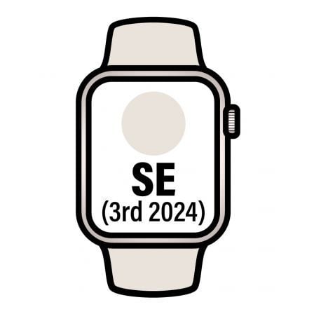 Apple Watch SE 3rd V2/ GPS/ 44mm/ Caja de Aluminio Blanco Estrella/ Correa Deportiva Blanco Estrella M/L_0