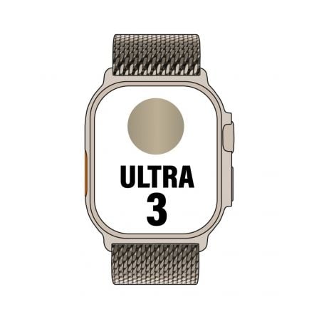 Apple Watch Ultra 3/ GPS/ Cellular/ 49mm/ Caja de Titanio Natural/ Correa Milanese M_0