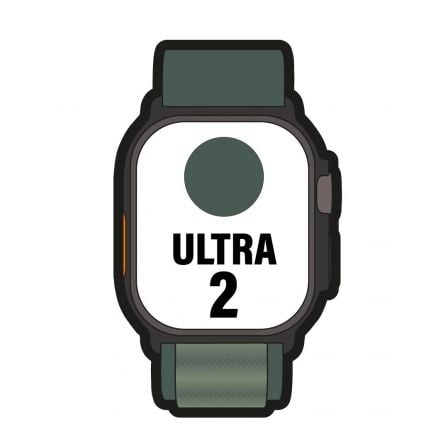 Apple Watch Ultra 2/ GPS/ Cellular/ 49mm/ Caja de Titanio Negro / Correa Loop Alpine Verde Oscuro Mediana_0