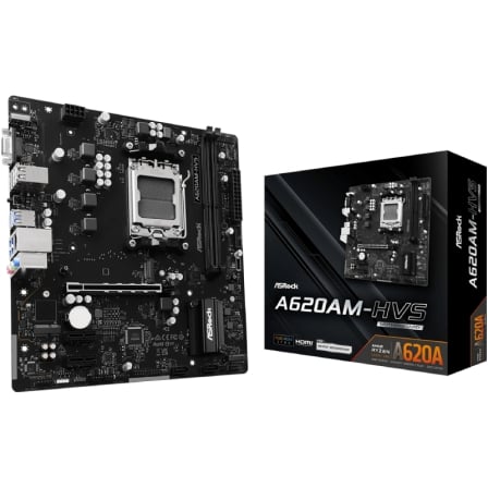 Placa Base Asrock A620AM-HVS/ DDR5/ PCIe 4.0/ Socket AM5/ Micro ATX_0