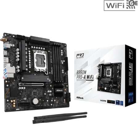 Mainboard ASROCK B860M Pro-A WiFi / Preto / 90-MXBRS0-A0UAYZ_0