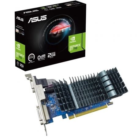 Tarjeta Gráfica Asus GeForce GT 710 SL EVO BRK/ 2GB GDDR5/ Compatible con Perfil Bajo_0