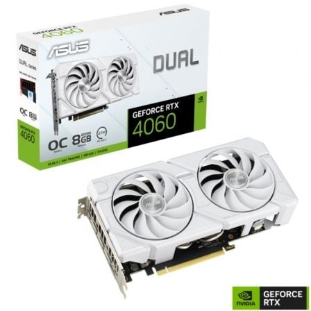 Tarjeta Gráfica Asus Dual GeForce RTX 4060 EVO OC White Edition/ 8GB GDDR6_0
