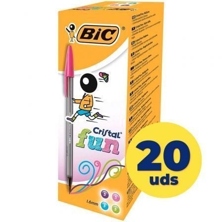 Caja de Bolígrafos de Tinta de Aceite Bic Cristal Fun 895793/ 20 unidades/ Colores Surtidos_0