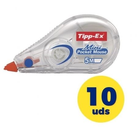 Caja de Correctores de Escritura en Cinta Bic Tipp-Ex Mini Pocket Mouse/ 5mm x 5m/ 10 unidades_0
