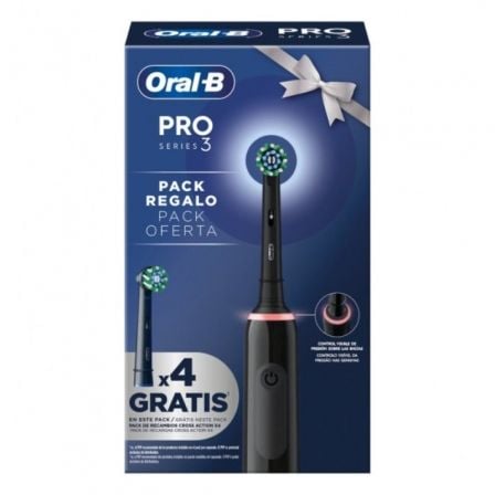 Cepillo Dental Braun Oral-B Series Pro 3 3000/ Incluye 4 Recambios/ Negro_0