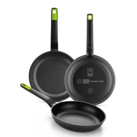 Pack 3 Sartenes Bra Gastro A841202/ Ø20cm/ Ø24cm/ Ø28cm/ Apta para Inducción_0