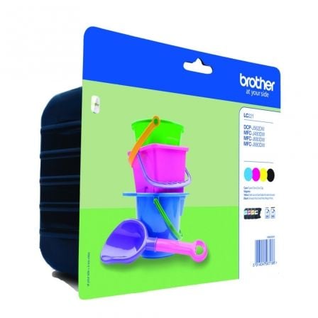 Cartucho de Tinta Original Brother LC-221VALBP Multipack/ Cian/ Magenta/ Amarillo/ Negro_0