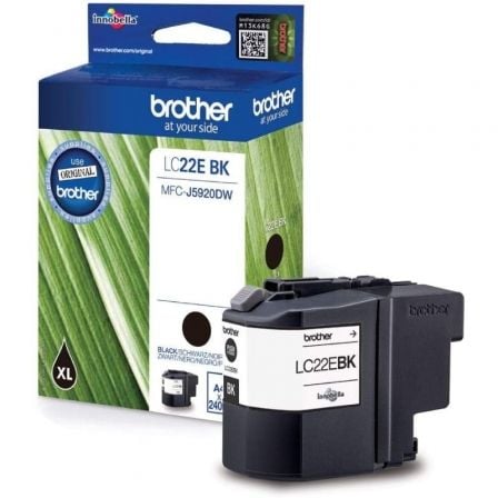 Cartucho de Tinta Original Brother LC-22EBK XL Alta Capacidad/ Negro_0
