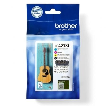 Cartucho de Tinta Original Brother LC421XL Alta Capacidad/ Multipack/ Cian/ Magenta/ Amarillo/ Negro_0