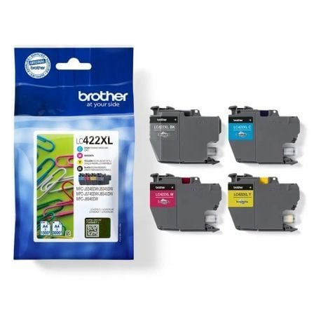 Cartucho de Tinta Original Brother LC-422XL Alta Capacidad Multipack/ Cian/ Magenta/ Amarillo/ Negro_0