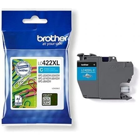 Cartucho de Tinta Original Brother LC-422 XL Alta Capacidad/ Cian_0