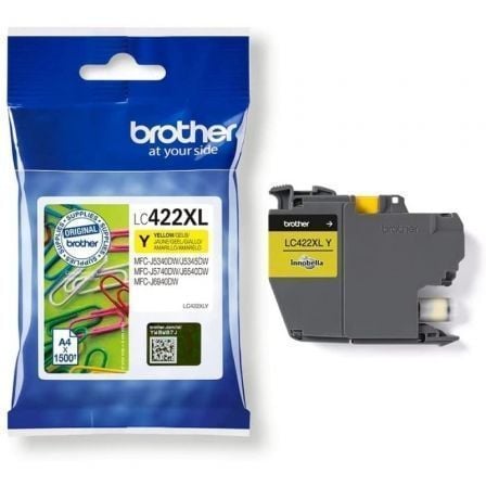 Cartucho de Tinta Original Brother LC-422 XL Alta Capacidad/ Amarillo_0
