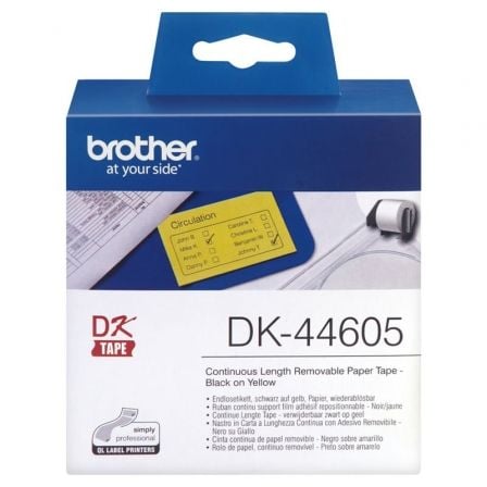 BROTHER ROLO PAPEL CONTINUO AMARELO DK44605 62MM REMOV_1