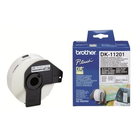 Brother DK-11201 cinta para impresora de etiquetas Negro sobre blanco_0
