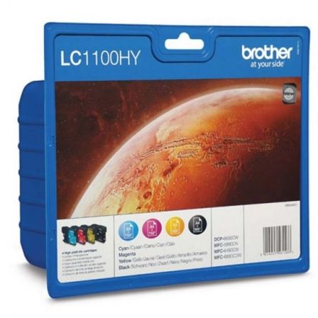 Cartucho de Tinta Original Brother LC-1100XL Alta Capacidad Multipack/ Cian/ Magenta/ Amarillo/ Negro_0