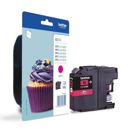 Cartucho de Tinta Original Brother LC-123M/ Magenta_0