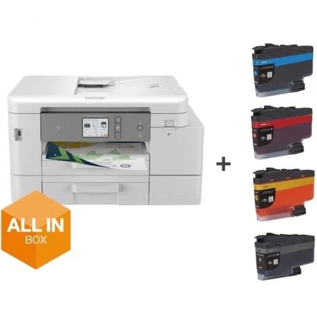 Multifunción Brother MFC-J4540DWXL WiFi/ Fax/ Dúplex/ Pack impresora + consumibles XL/ Blanca_0