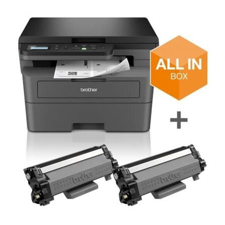 Multifunción Láser Monocromo Brother DCP-L2627DWXL WiFi/ Dúplex/ Pack impresora + consumibles XL/ Negra_0