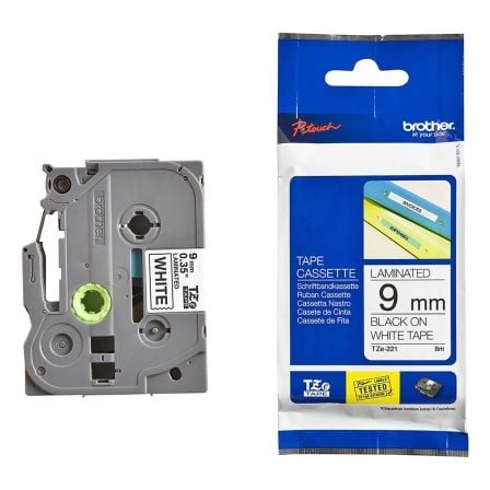 Cinta Laminada Original Brother TZe-221/ Blanca_0
