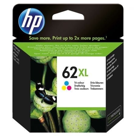 Cartucho de Tinta Original HP nº62 XL Alta Capacidad/ Tricolor_0