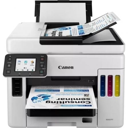 Multifunción Recargable Canon MAXIFY GX7050 MegaTank WiFi/ Fax/ Dúplex/ Blanca_0