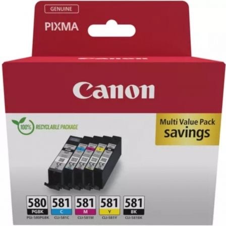 Cartucho de Tinta Original Canon PGI-580 PB + CLI-581Multipack/ Cian/ Magenta/ Amarillo/ Negro_0