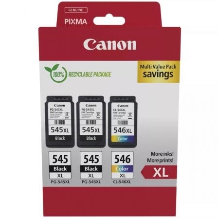 Cartucho de Tinta Original Canon PG-545XL + CL-546XL Multipack Alta Capacidad/ 2x Negro/ Tricolor_0