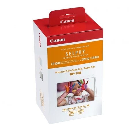 Cartucho de Tinta Original Canon RP-108 Multipack/ Tricolor + Papel Fotográfico_0