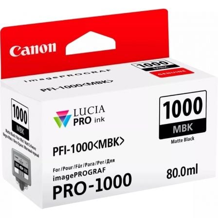 Cartucho de Tinta Original Canon PFI-1000MBK/ Negro Mate_0